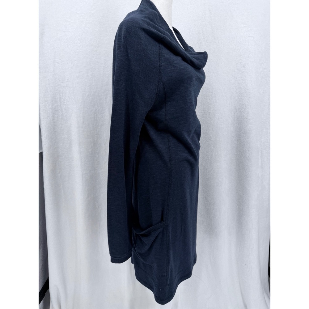Horny Toad Hideout Dress Navy Blue Cowl Neck Long Sleeve Tunic M Gorpcore